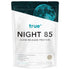 True Night 85 slow-release casein protein pouch, 1kg resealable white bag with teal moon graphic, True Protein brand, made in Australia — dietary protein powder product image.